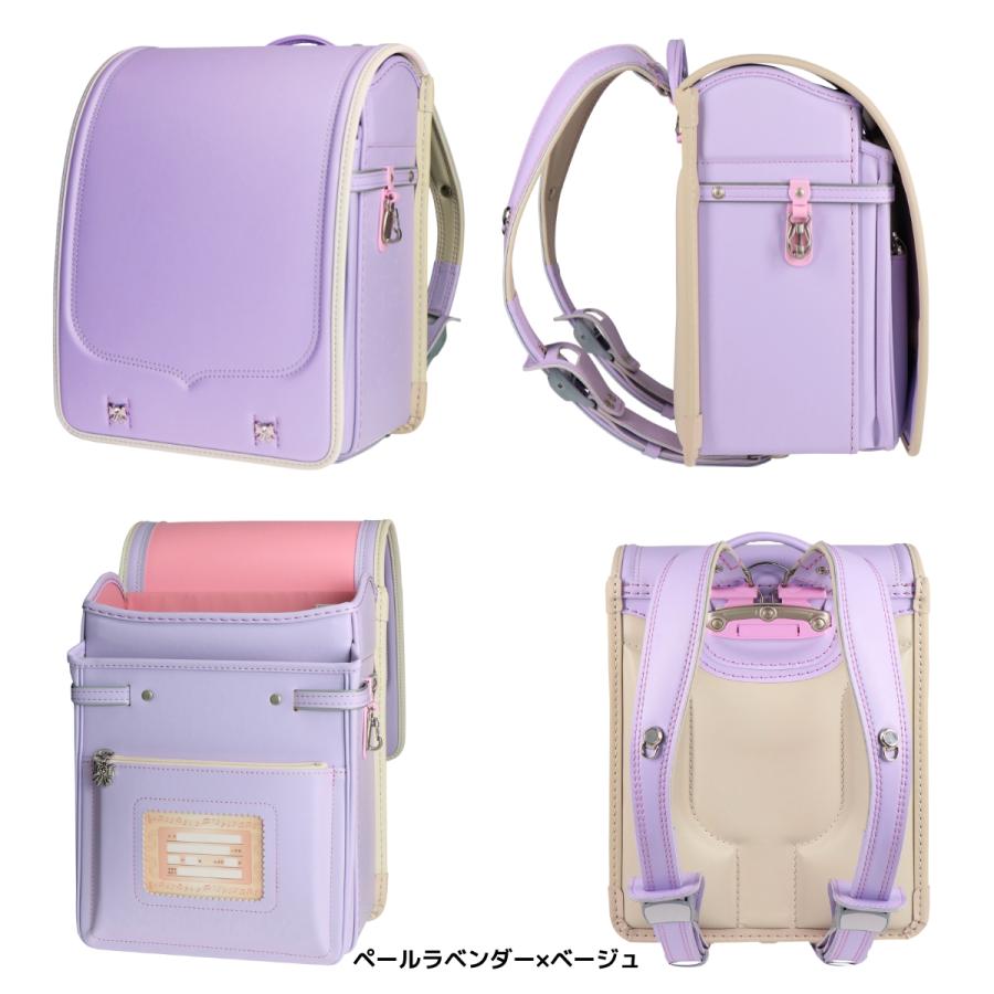 ランドセル ハネッセル GIRL 安ピカッ コラボ フィットちゃん 2024 A4フラットファイル対応 大容量 おしゃれ 軽い 軽量 360度反射 女の子 6年保証 日本製の画像