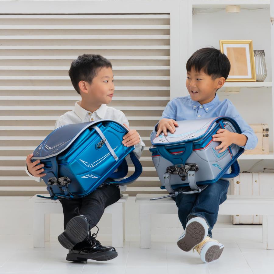 ランドセル ハネッセル BOY スポーティ コスモ ギャラクシー 2027 A4フラットファイル収納対応 6年保証 360度反射 男の子 大容量 軽量 日本製 91022の画像