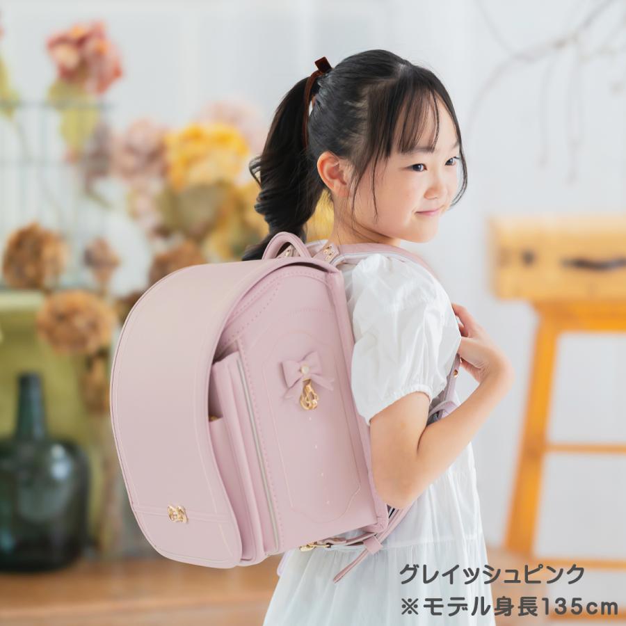 ランドセル ハネッセル GIRL エレガンスバッグ ルミナス 2027 A4フラットファイル収納対応 ラチェットアジャスター 大容量 軽量 360度反射 女の子 日本製 91023の画像