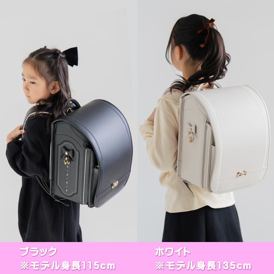 ランドセル ハネッセル GIRL エレガンスバッグ ルミナス 2027 A4フラットファイル収納対応 ラチェットアジャスター 大容量 軽量 360度反射 女の子 日本製 91023の画像