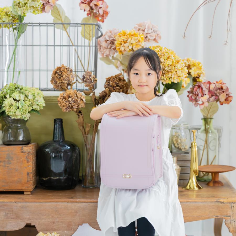 ランドセル ハネッセル GIRL エレガンスバッグ ルミナス 2027 A4フラットファイル収納対応 ラチェットアジャスター 大容量 軽量 360度反射 女の子 日本製 91023の画像