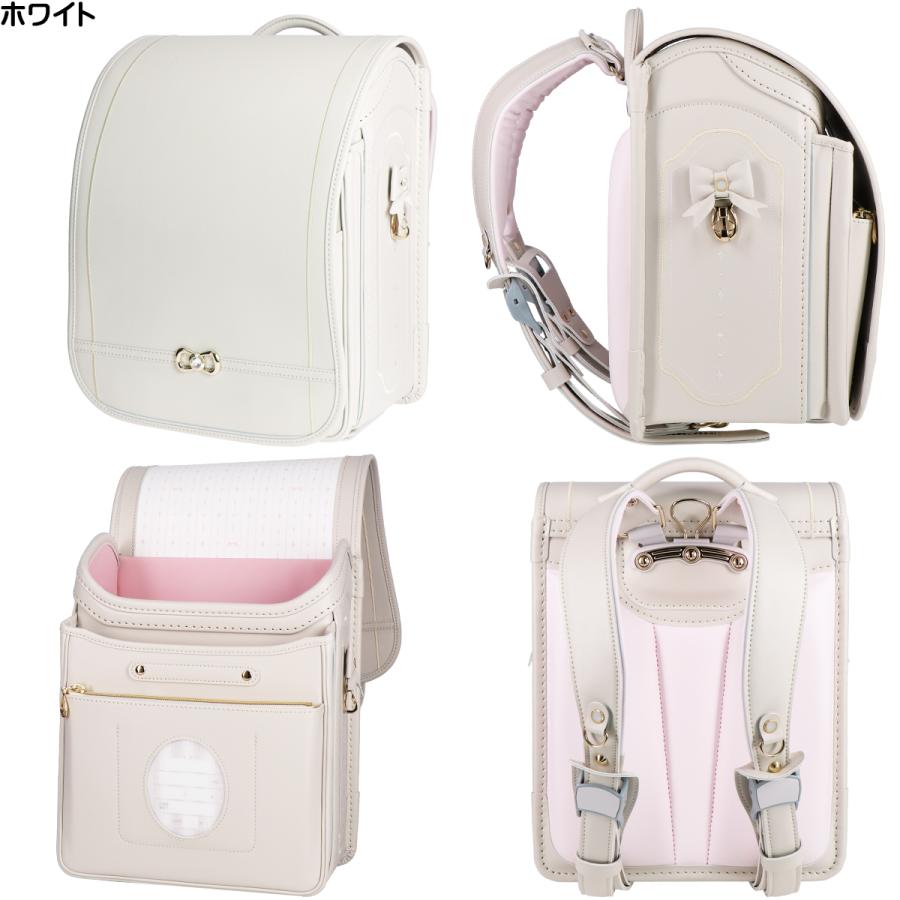 ランドセル ハネッセル GIRL エレガンスバッグ ルミナス 2027 A4フラットファイル収納対応 ラチェットアジャスター 大容量 軽量 360度反射 女の子 日本製 91023の画像