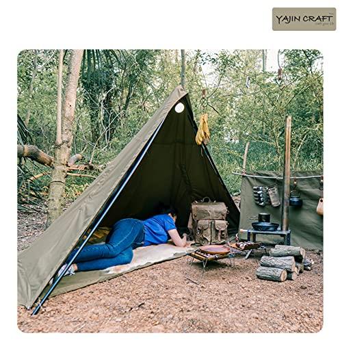 中古 YAJIN CRAFT 軍幕テント ワンポールテント ソロテント TCテント スカート付 二股化 煙突穴付 ダブルジッパー 【2980226462】(15109円)