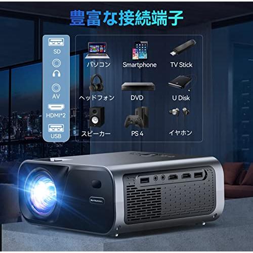 チープチープSUREWHEEL 5GWiFi プロジェクター 小型 12000lm 1080P
