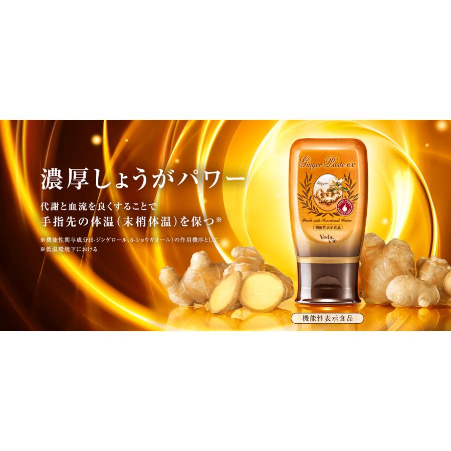 【3本セット】【正規取引店】【機能性表示食品】ヴェーダヴィ ジンジャーペーストEX 240g  vedavie 生姜ペースト しょうが ペーストショウガ はちみつ｜harro-mart358｜03