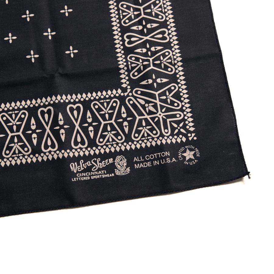 US ヴィンテージ バンダナ ヴァンへイレン 黒 美品 ハンカチ USA VINTAGE WASH バンダナ / ペイズリー | CRIME ONLINE STORE