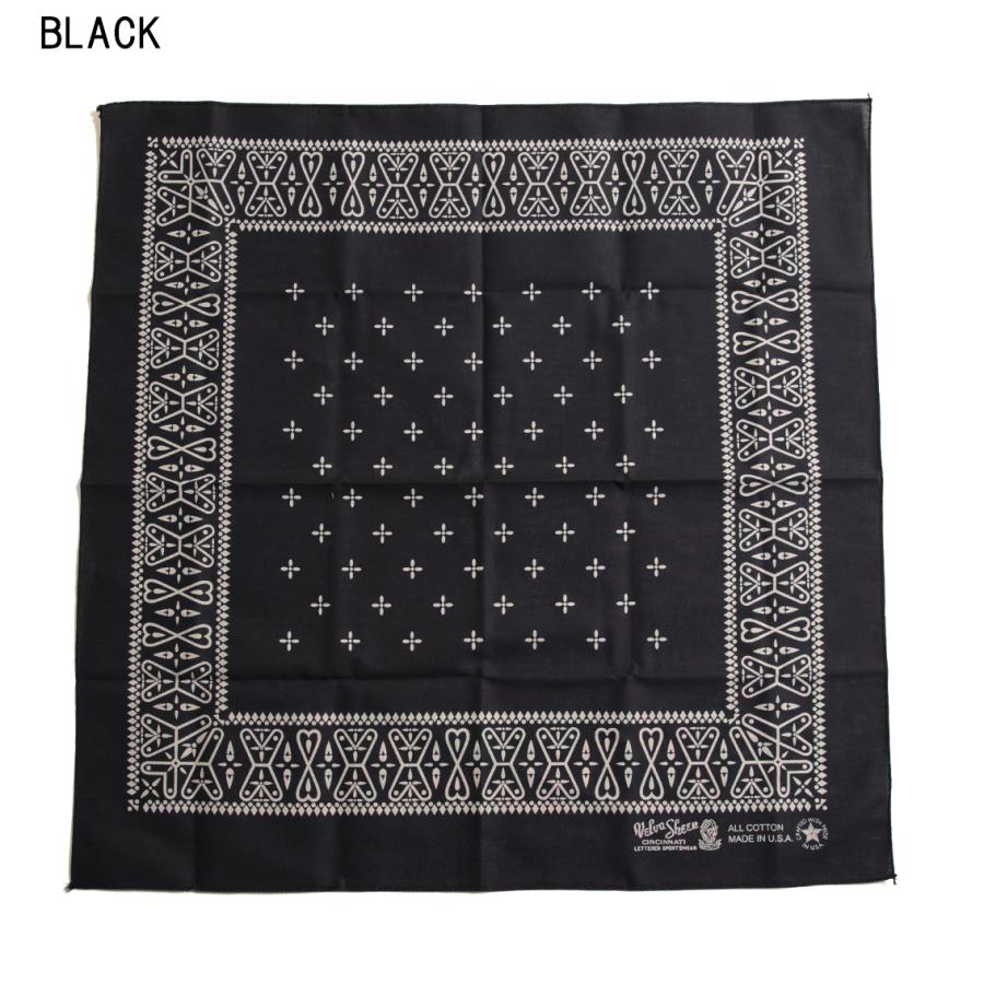 バンダナ bandana vintage クロス black WAIPER.inc BANDANA CROSS バンダナ クロス柄 日本製