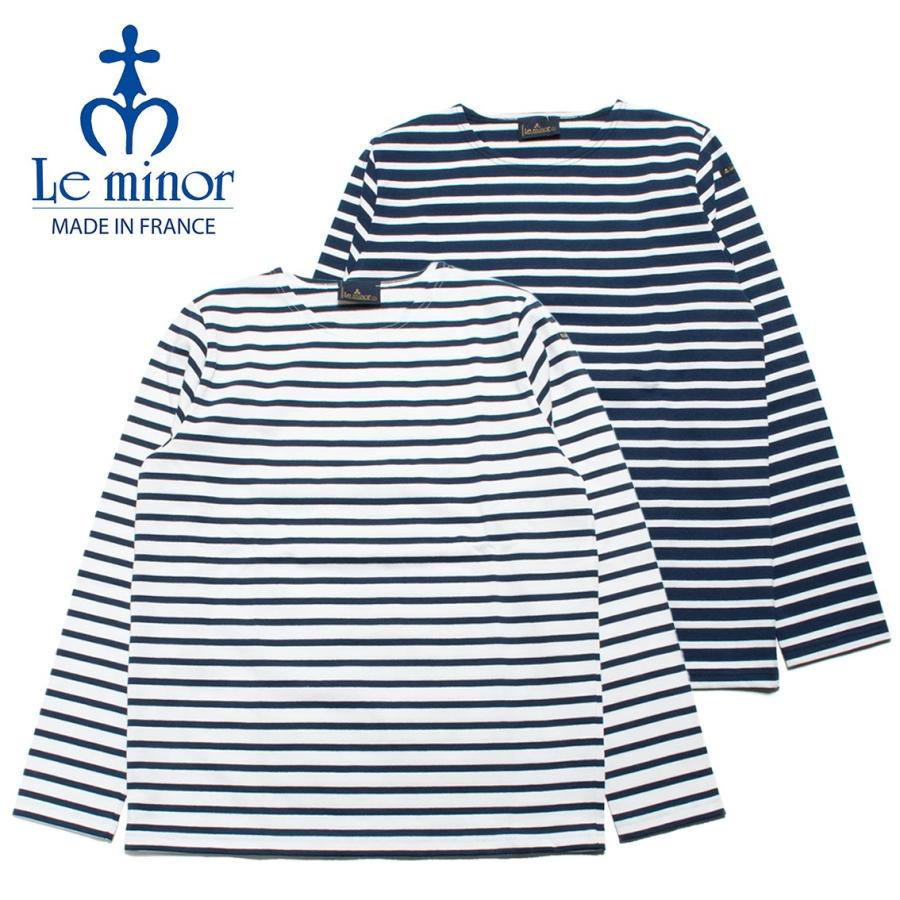 【セール30%OFF】 Le minor ルミノア バスクシャツ ボーダー ボートネック 長袖 フランス製｜hartleystore