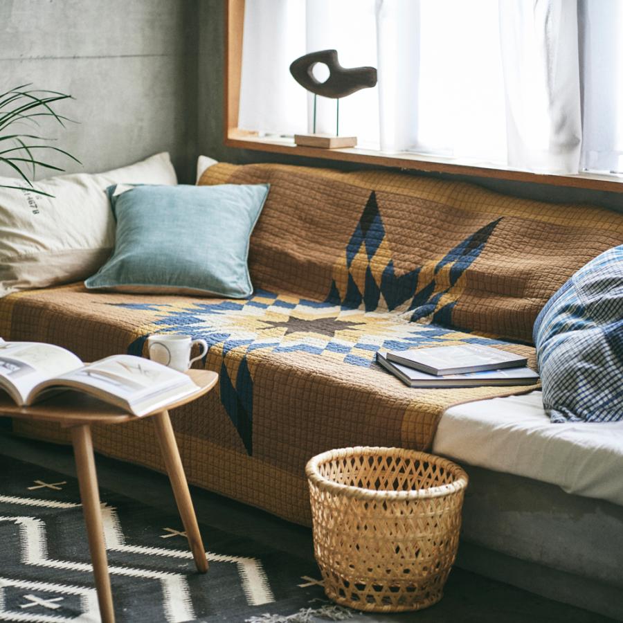 Basshu バッシュ パッチワーク キルトカバー 140 180 Patchwork Quilt Cover キャメル H1805 Hartley 通販 Yahoo ショッピング