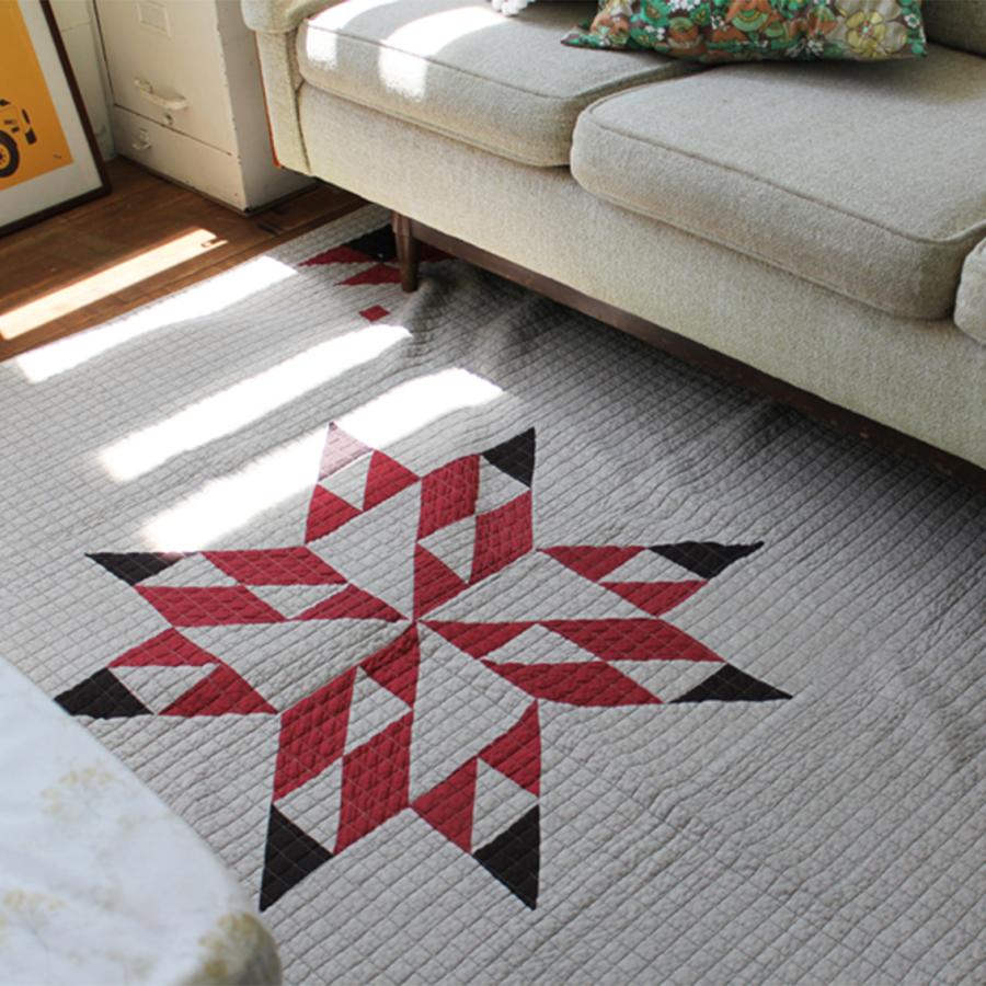 Basshu Vintage パッチワーク大判キルト