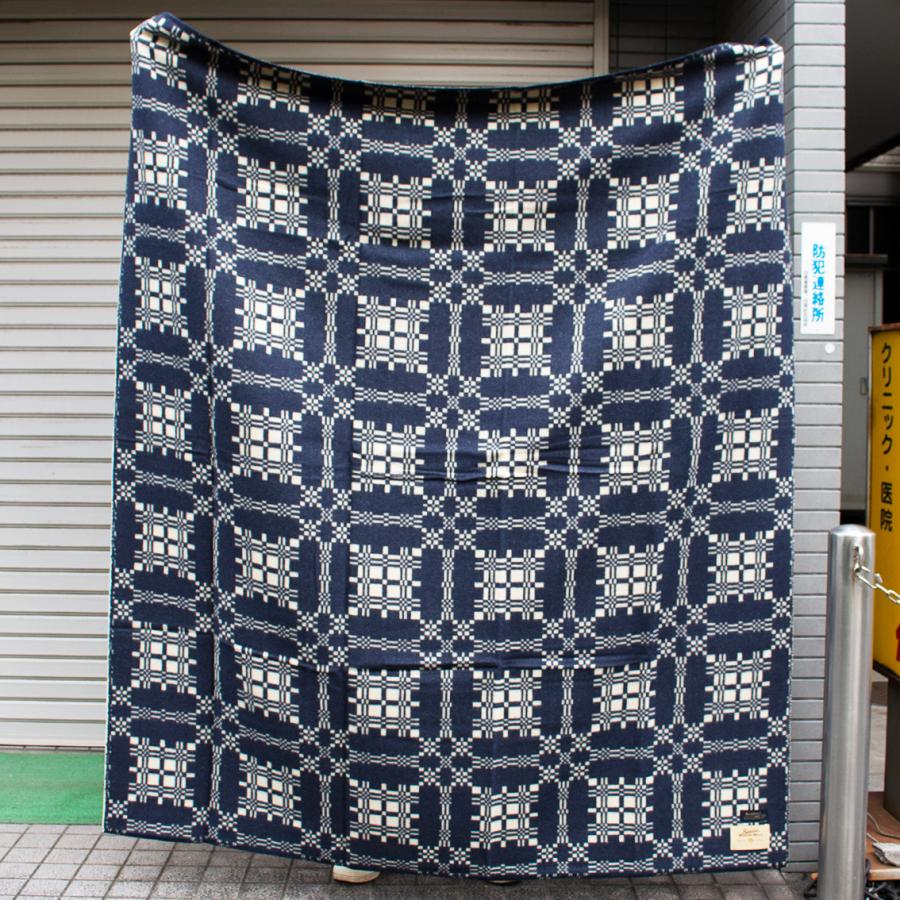 BasShu バッシュ ウールブランケット 153×180 ジャガード 泉大津 日本 