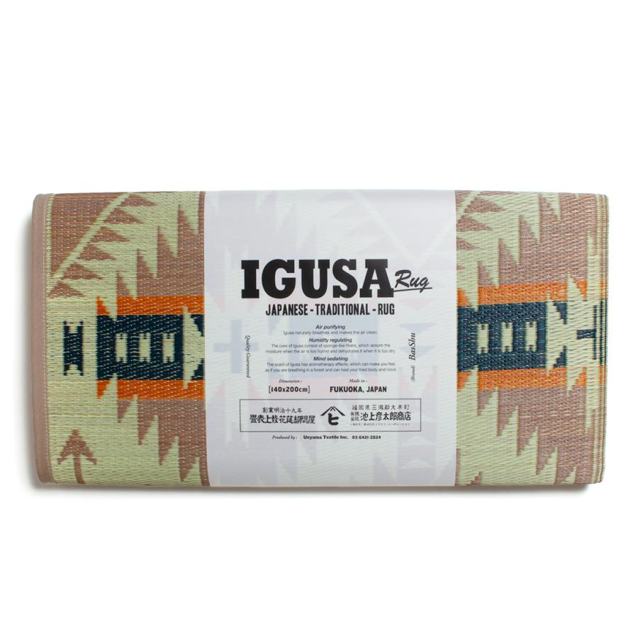 Basshu バッシュ い草ラグ Igusa Rug 140 0 ネイティブパターン 日本製 オレンジ H40 Hartley 通販 Yahoo ショッピング