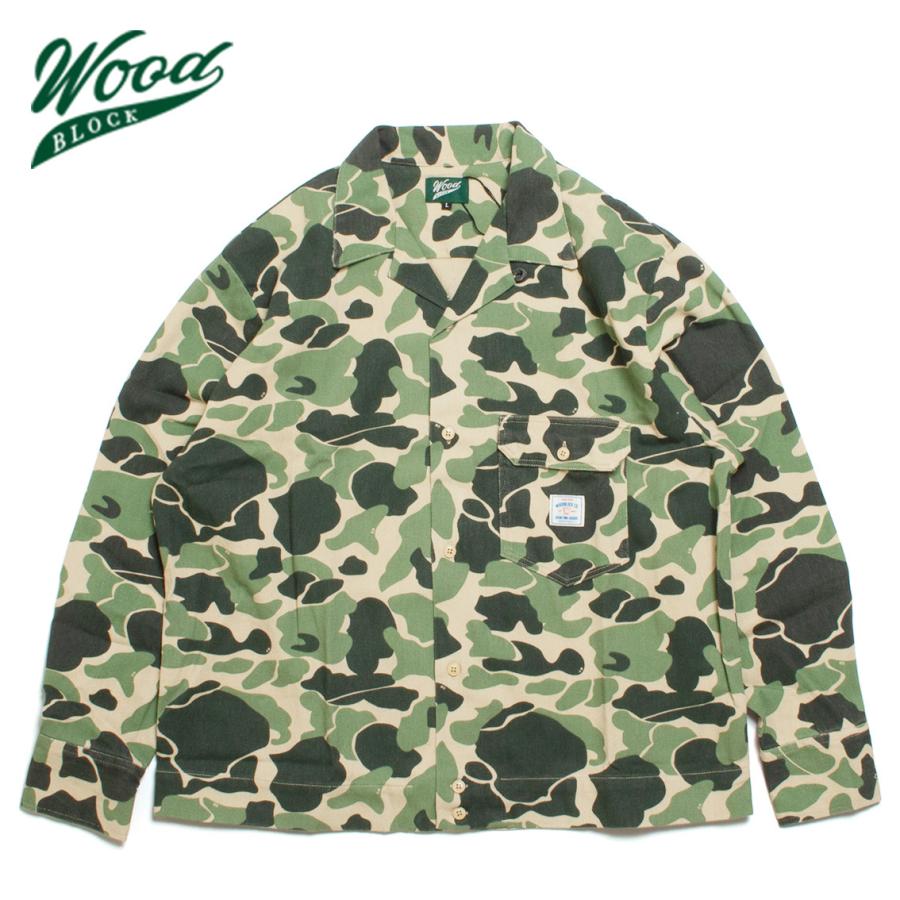 セール30%OFF】WOODBLOCK ウッドブロック OPEN COLLAR SHIRT JACKET 