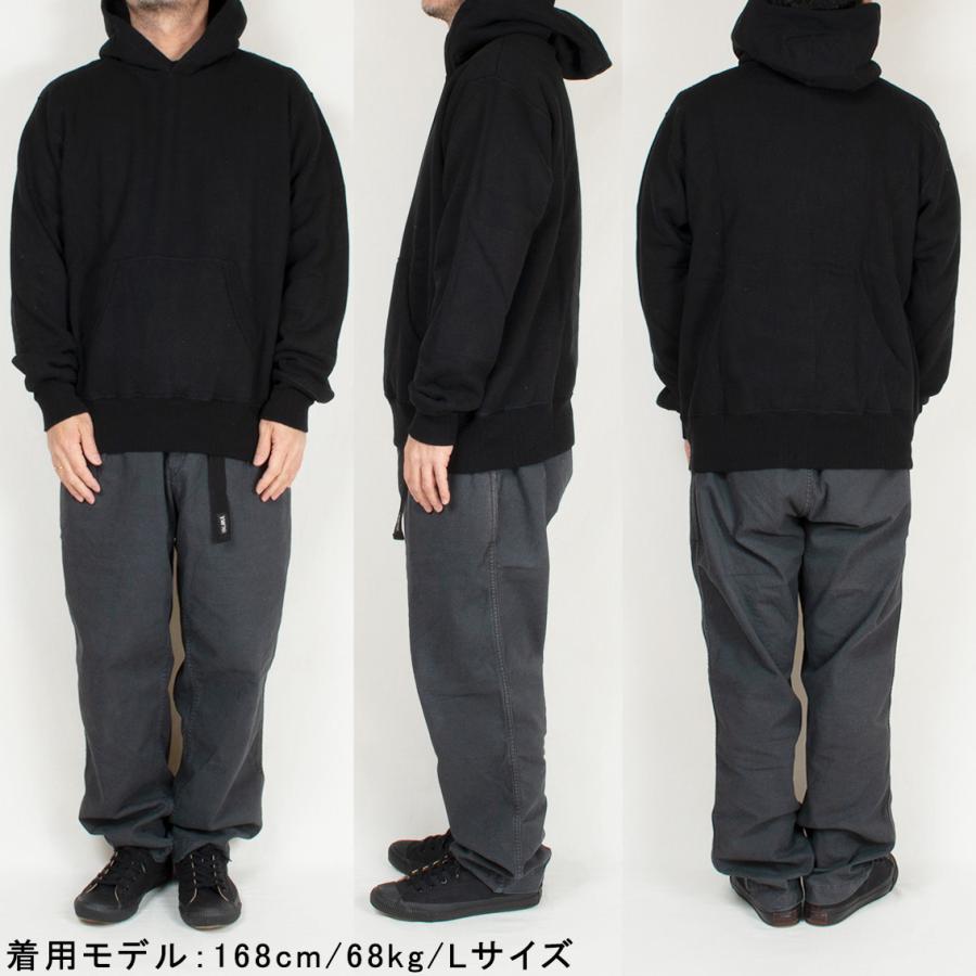 Whitesville ホワイツビル HEAVY SWEAT HOODED PARKA ヘビーフェイト リブ スウェット プルオーバーパーカー ブラック WHITESVILLE ホワイツビル HEAVY SWEAT HOODED PARKA プルオーバー