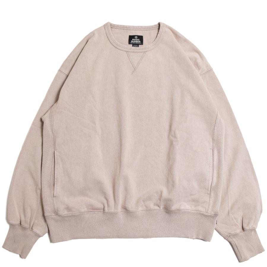 【セール30%OFF】 MAGIC NUMBER マジック ナンバー XV DAMEGE CREW SEWAT バックプリント ダメージ加工 クルーネック スウェット