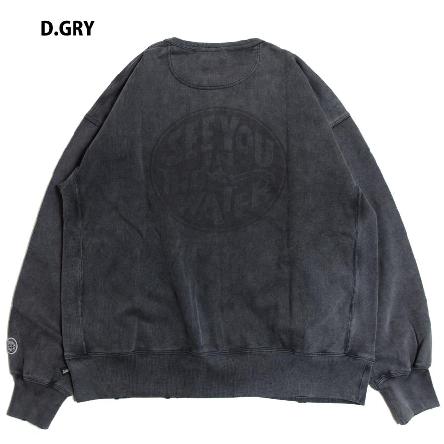 【セール30%OFF】 MAGIC NUMBER マジック ナンバー XV DAMEGE CREW SEWAT バックプリント ダメージ加工 クルーネック スウェット