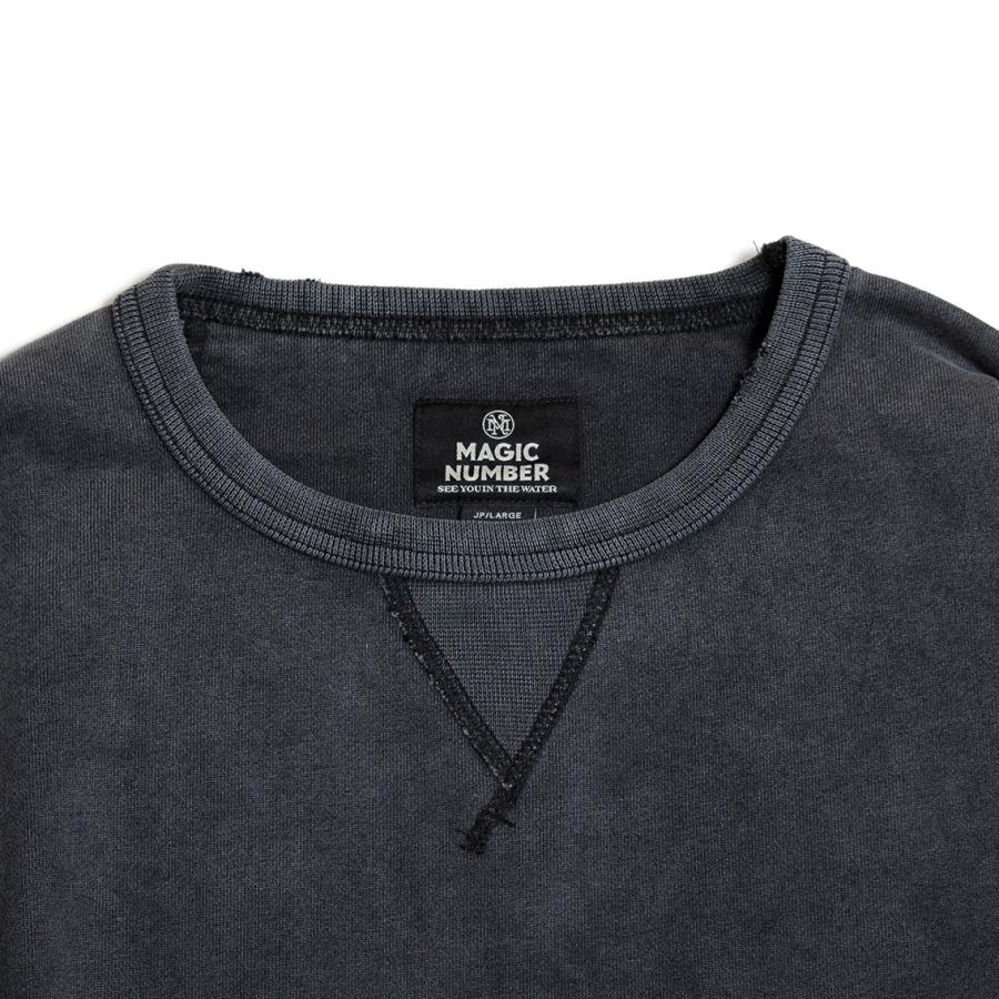 【セール30%OFF】 MAGIC NUMBER マジック ナンバー XV DAMEGE CREW SEWAT バックプリント ダメージ加工 クルーネック スウェット