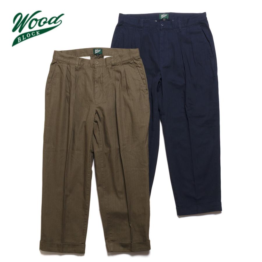WOODBLOCK ウッドブロック 2TUCK HERRINGBONE TROUSER 2タック