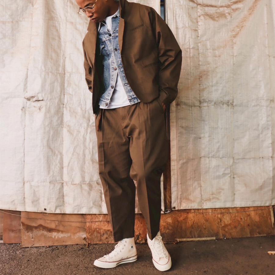 WOODBLOCK ウッドブロック 2TUCK HERRINGBONE TROUSER 2タック