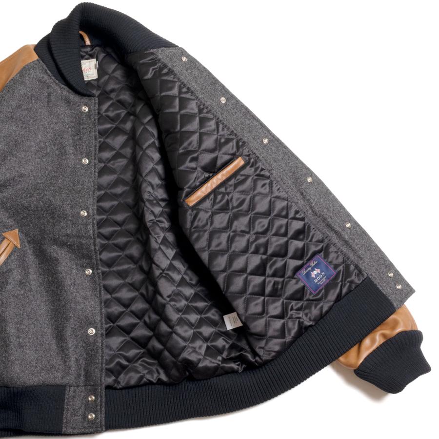 【セール20%OFF】 DEHEN ディーエン Raglan Varsity Jacket ラグランスリーブ バーシティ ジャケット Granite Antique Rust Leatherの画像