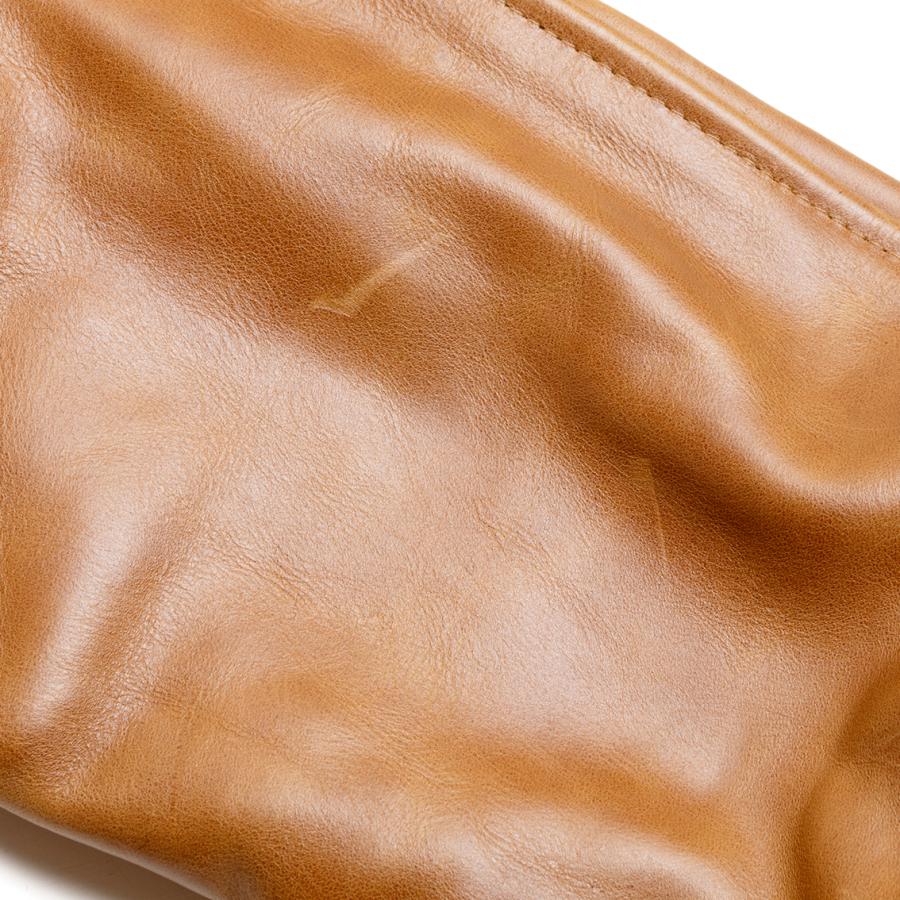 【セール20%OFF】 DEHEN ディーエン Raglan Varsity Jacket ラグランスリーブ バーシティ ジャケット Granite Antique Rust Leatherの画像