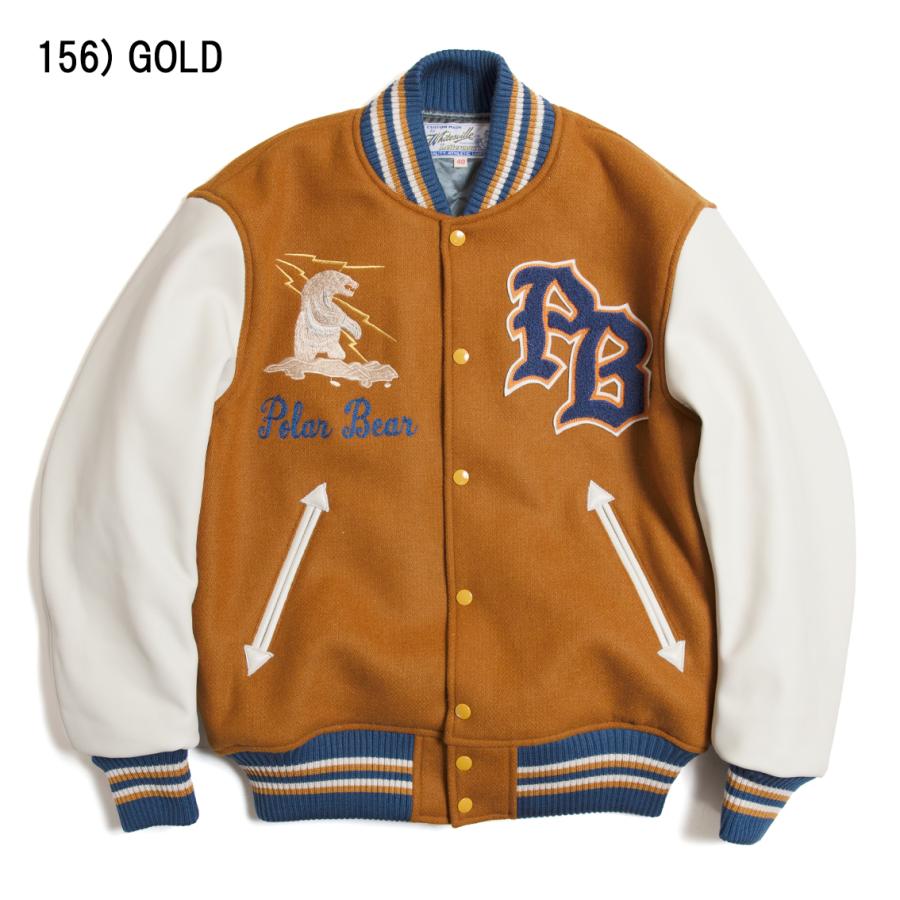 WHITESVILLE ホワイツビル 30oz. WOOL MELTON AWARD JACKET メルトン アワードジャケット POLAR BEAR WV15784の画像