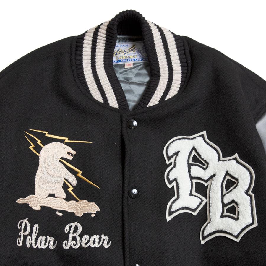 WHITESVILLE ホワイツビル 30oz. WOOL MELTON AWARD JACKET メルトン アワードジャケット POLAR BEAR WV15784の画像