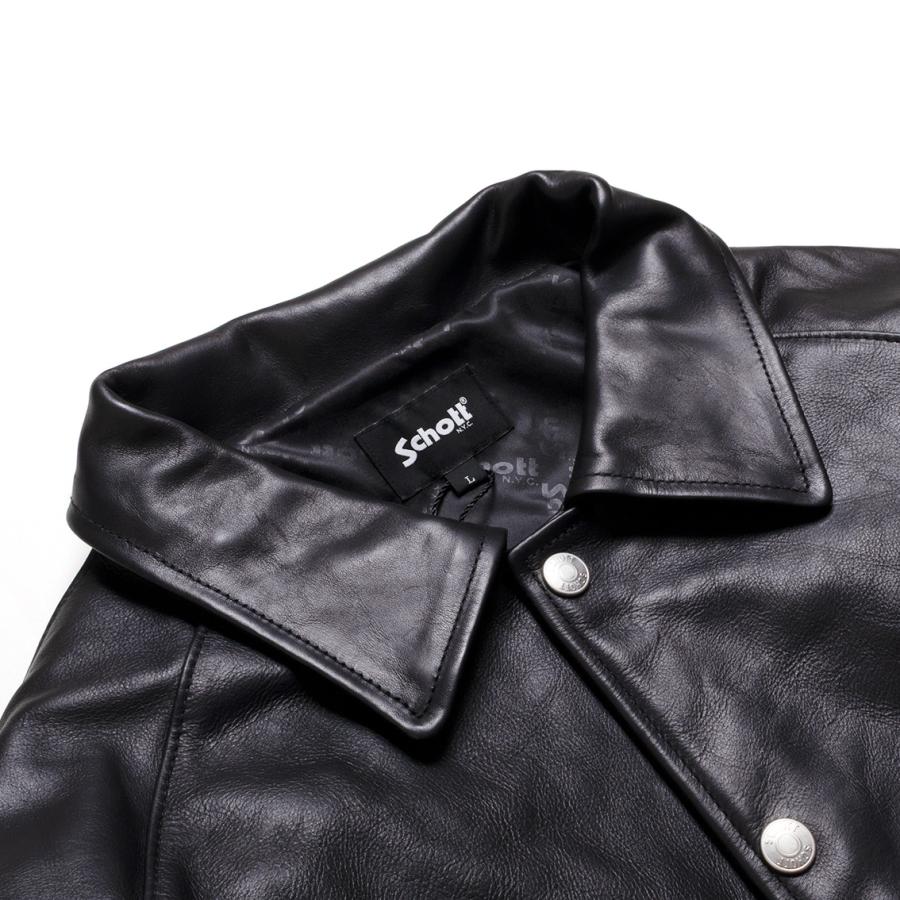 Schott ショット LEATHER COACH JACKET レザーコーチジャケット カウレザー 7825950054の画像