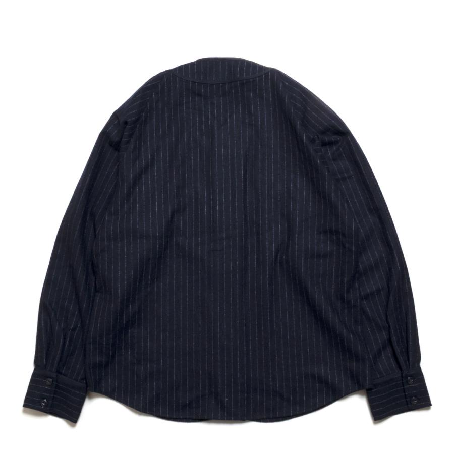 WOODBLOCK ウッドブロック WOOL STRIPE BASEBALL SHIRT ベースボール