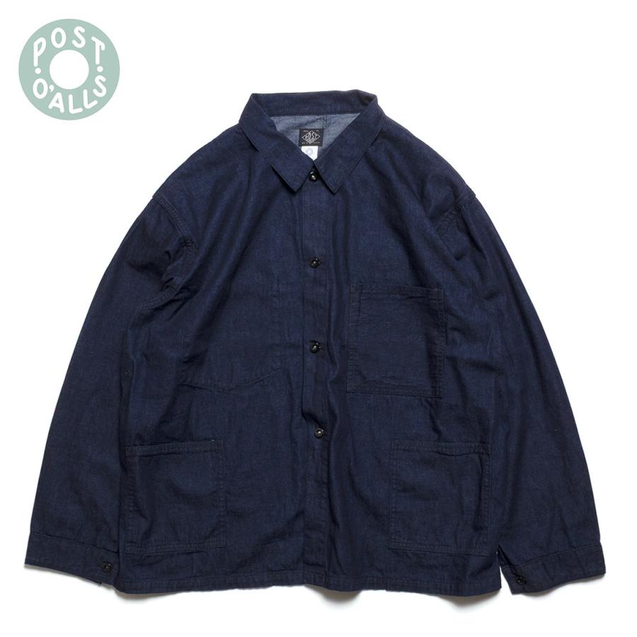 濃紺 Post Overalls USA製 Enginees'JKT サイズS POST O'ALLS（ポストオーバーオールズ） POST OVERALLS USMC 1930s