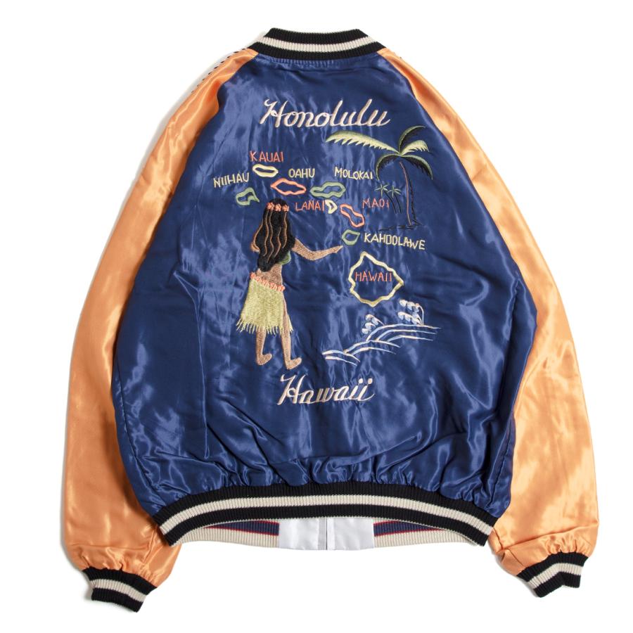 TAILOR TOYO テーラー東洋 Mid 1950s Style Acetate Souvenir Jacket スカジャン HAWAII MAP×DRAGON & TIGERの画像