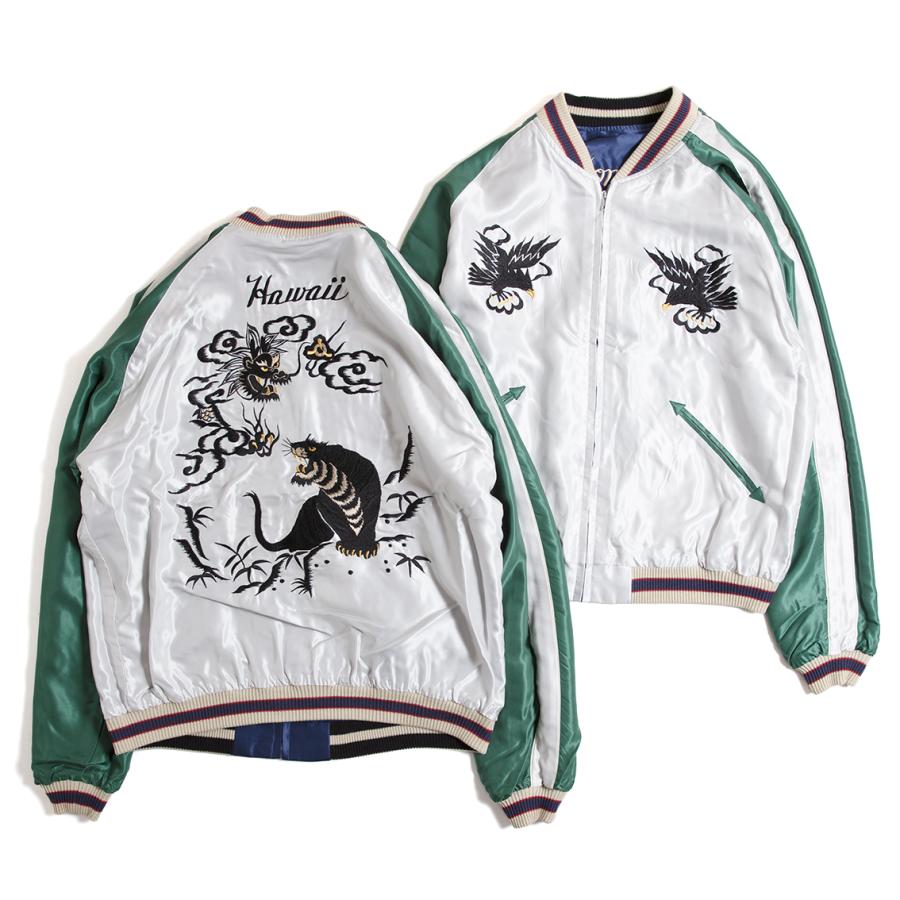 TAILOR TOYO テーラー東洋 Mid 1950s Style Acetate Souvenir Jacket スカジャン HAWAII MAP×DRAGON & TIGERの画像