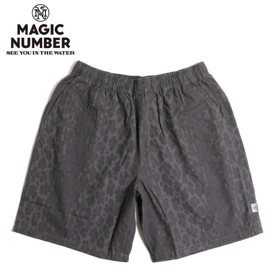 【セール20%OFF】 MAGIC NUMBER マジック ナンバー COTTON RIP LEOPARD BEACH PANTS リップストップ レオパード ビーチショーツ MN007