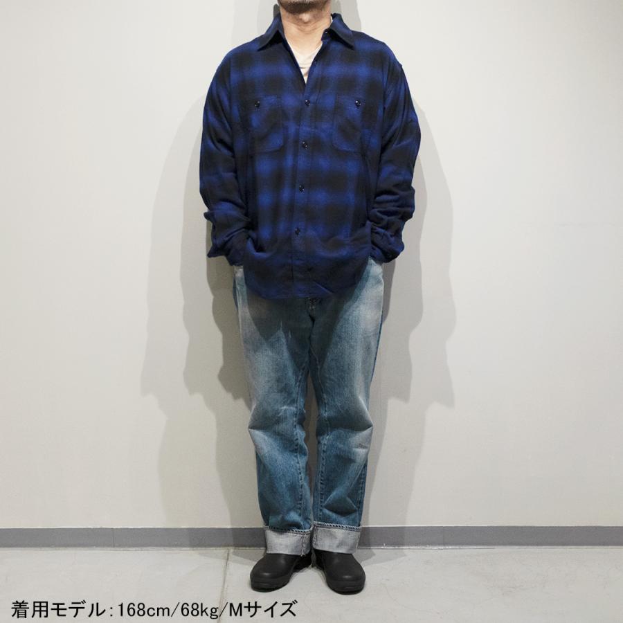 SUGAR CANE シュガーケーン COTTON OMBRE CHECK L/S WORK SHIRT
