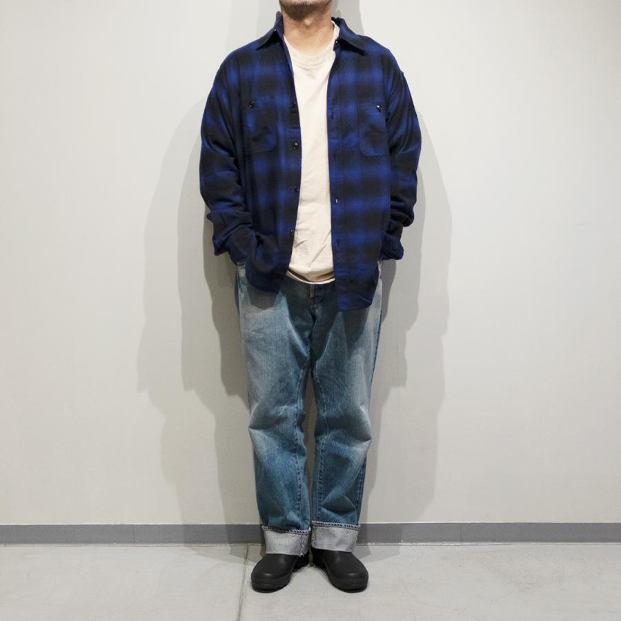 SUGAR CANE シュガーケーン COTTON OMBRE CHECK L/S WORK SHIRT