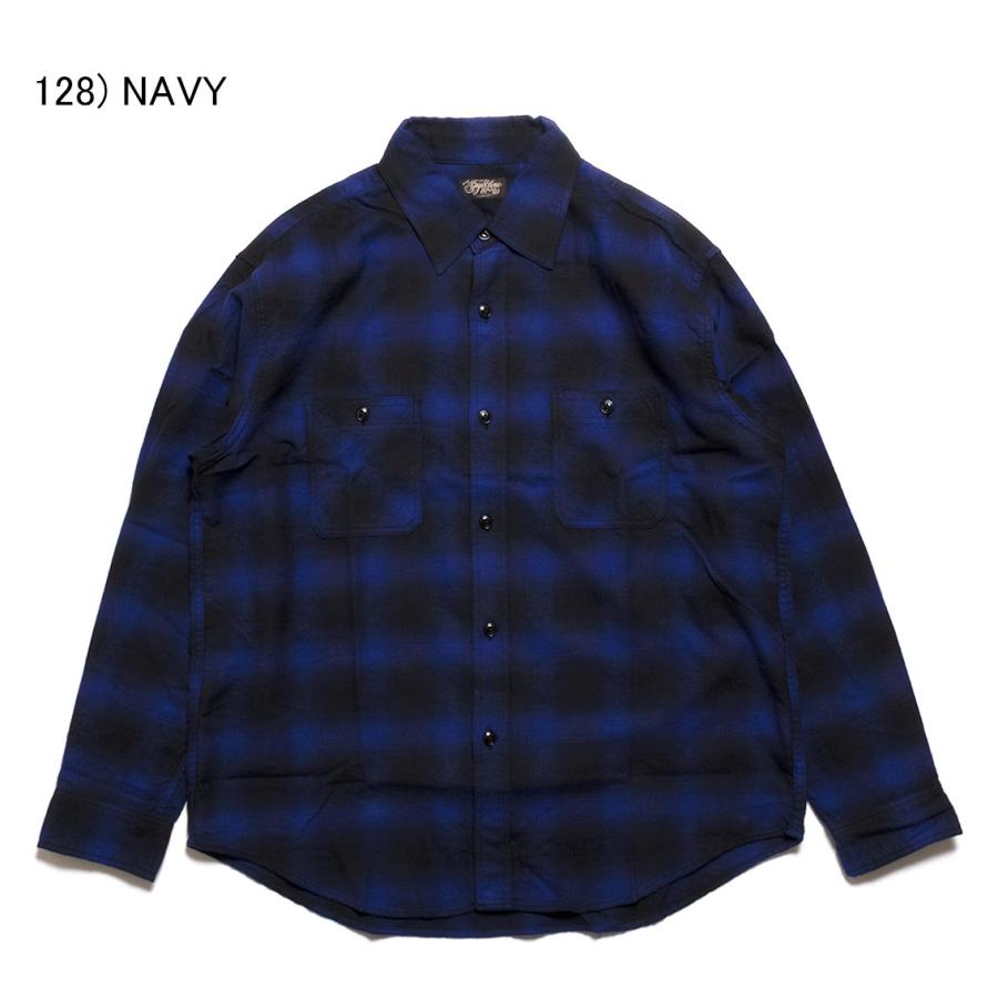 SUGAR CANE シュガーケーン COTTON OMBRE CHECK L/S WORK SHIRT