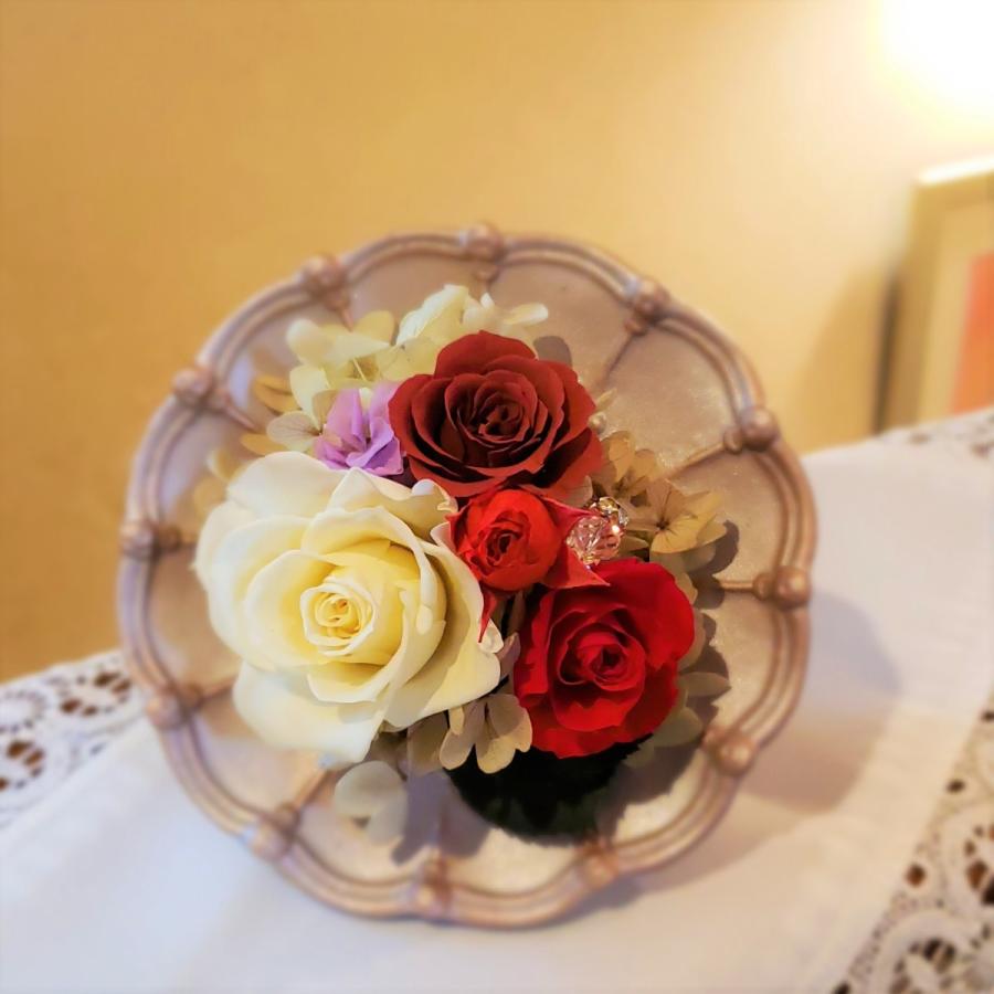 母の日  ギフト 花  プリザーブドフラワー 薔薇 ローズ アレンジ クリアケース入り プレゼント