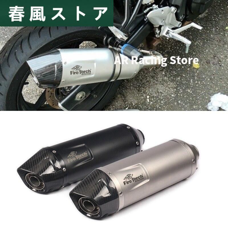 汎用techserfu カーボンファイバー マフラー