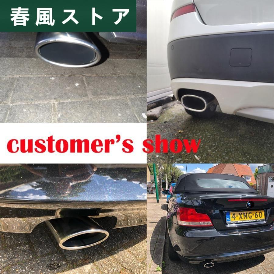 ステンレス エキゾースト マフラー Tip パイプs カバー BMW 3 シリーズ 318 E90 E91 320d 318d 318i E92 E93 X3 F25 20i 28i E83 2.0i｜haru-kazestore｜05