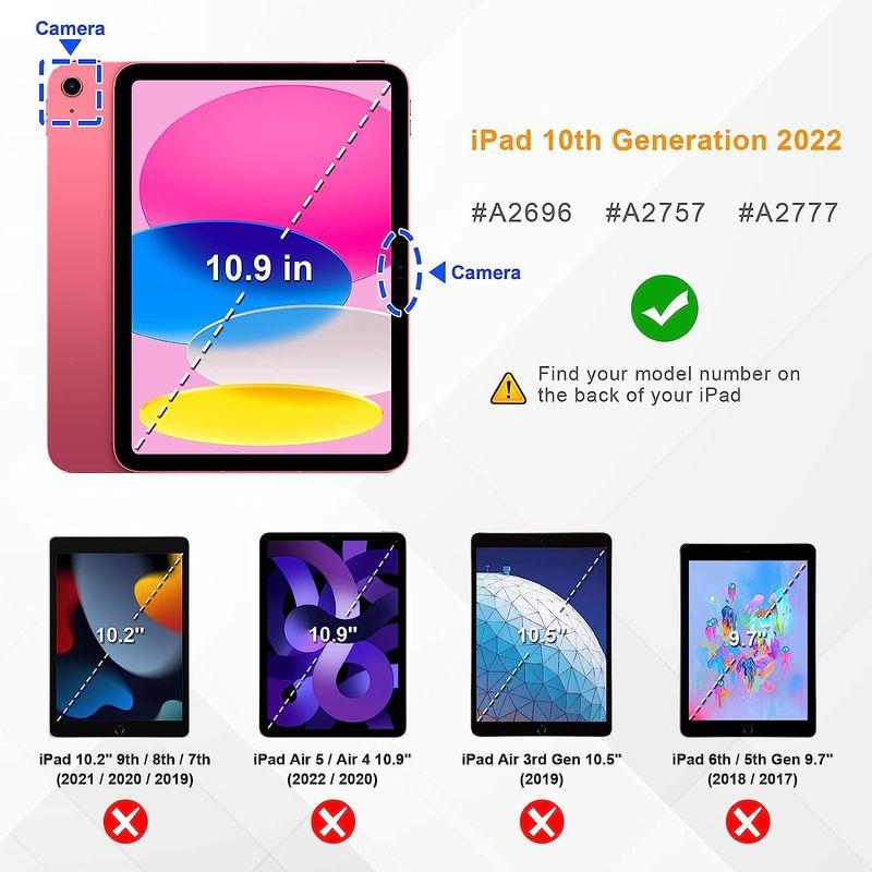 Fintie iPad 第10世代 ケース 2022 10.9 インチ 透明バックカバー Apple Pencil 収納可能 三つ折スタンド｜haru-online｜09