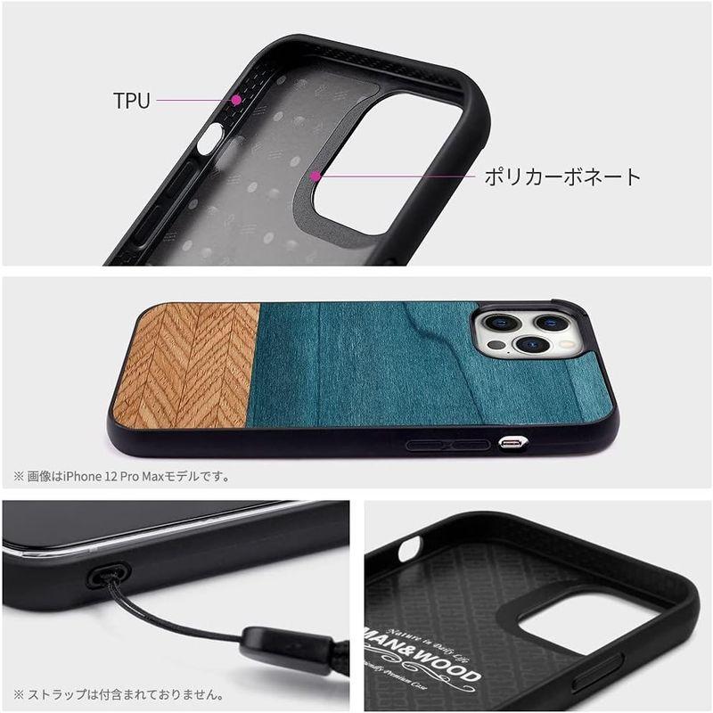 Man&Wood iPhone 13 ケース 天然木 木製 ウッド 自然 イエローポプラ デニム TPUとポリカーボネートのハイブリッド ス｜haru-online｜06