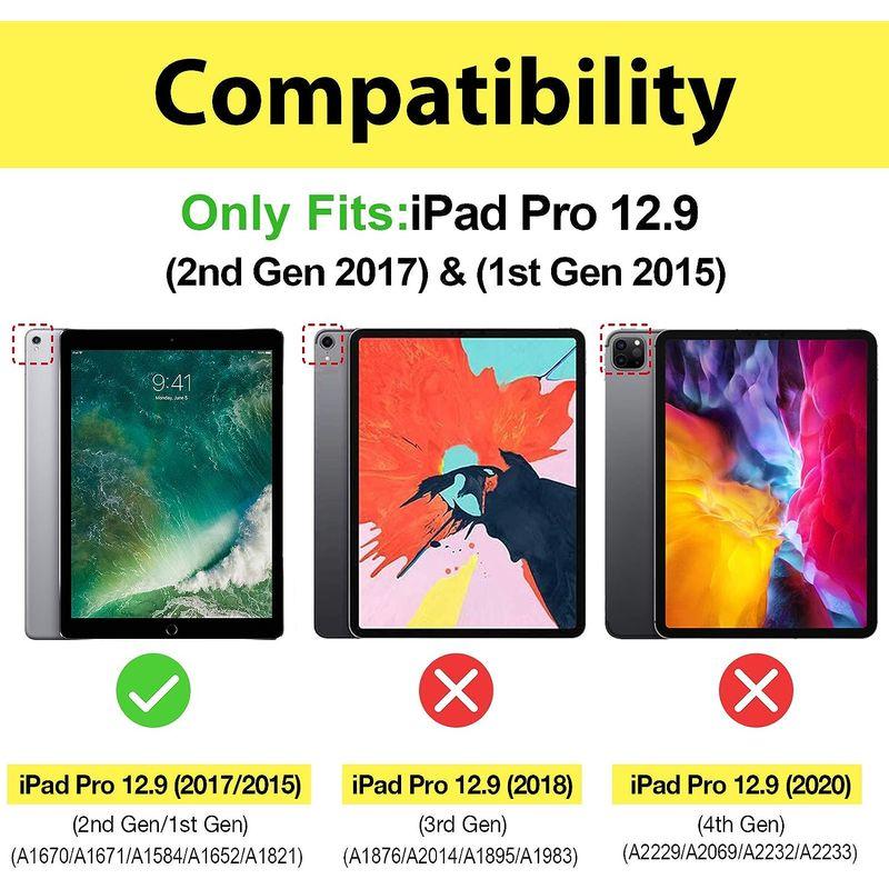 ProCase iPad Pro 12.9"ケース スマート 超スリム 軽量 スタンド 保護ケース 半透明フロスト バックカバー 適用機種：｜haru-online｜03