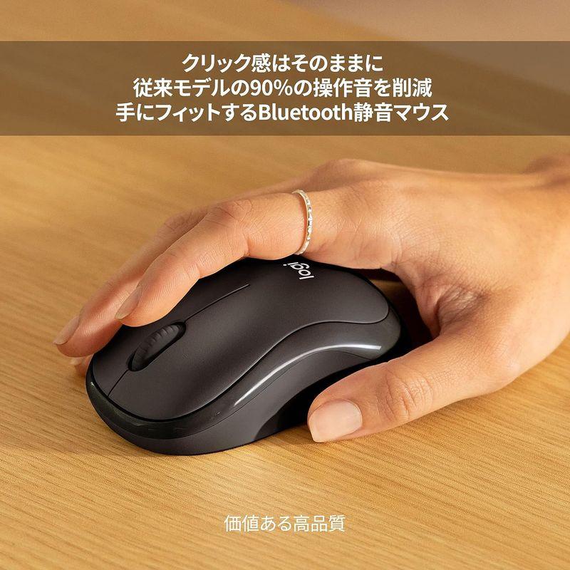 ロジクール 静音 ワイヤレスマウス M240GR Silent Bluetooth マウス グラファイト 無線 ワイヤレス 小型 左右対称｜haru-online｜07