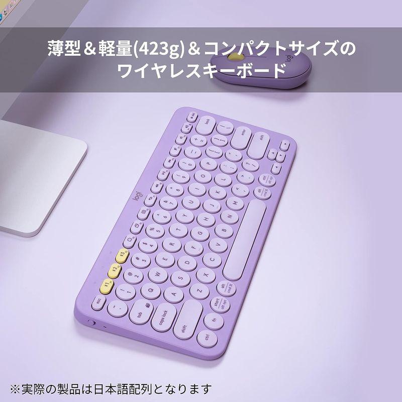 ロジクール ワイヤレスキーボード 無線 薄型 小型 K380LV ラベンダー Bluetooth ワイヤレス キーボード Windows M｜haru-online｜06