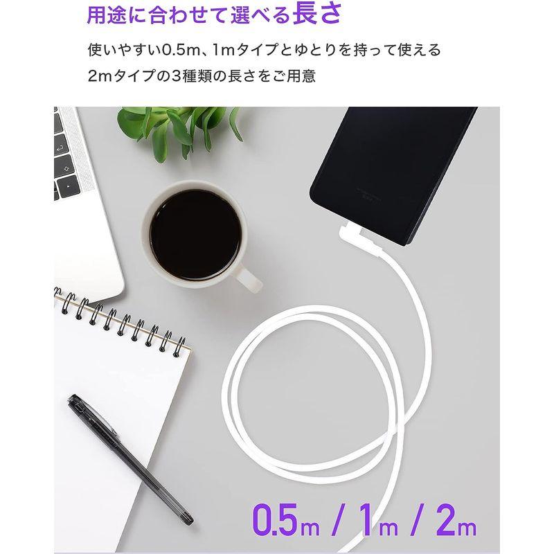 CIO L字型 柔らかいシリコンケーブル C to C(Type-C/USB-C) 100W USB PD 急速 充電ケーブル 1m/2m｜haru-online｜02