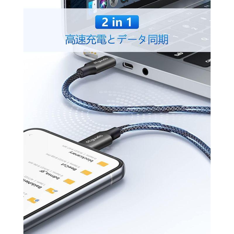 USB C ケーブル 3本セット 1m/1m/2m etguuds タイプc ケーブル pd対応 CtoC ケーブル 60W急速充電 Typ｜haru-online｜06