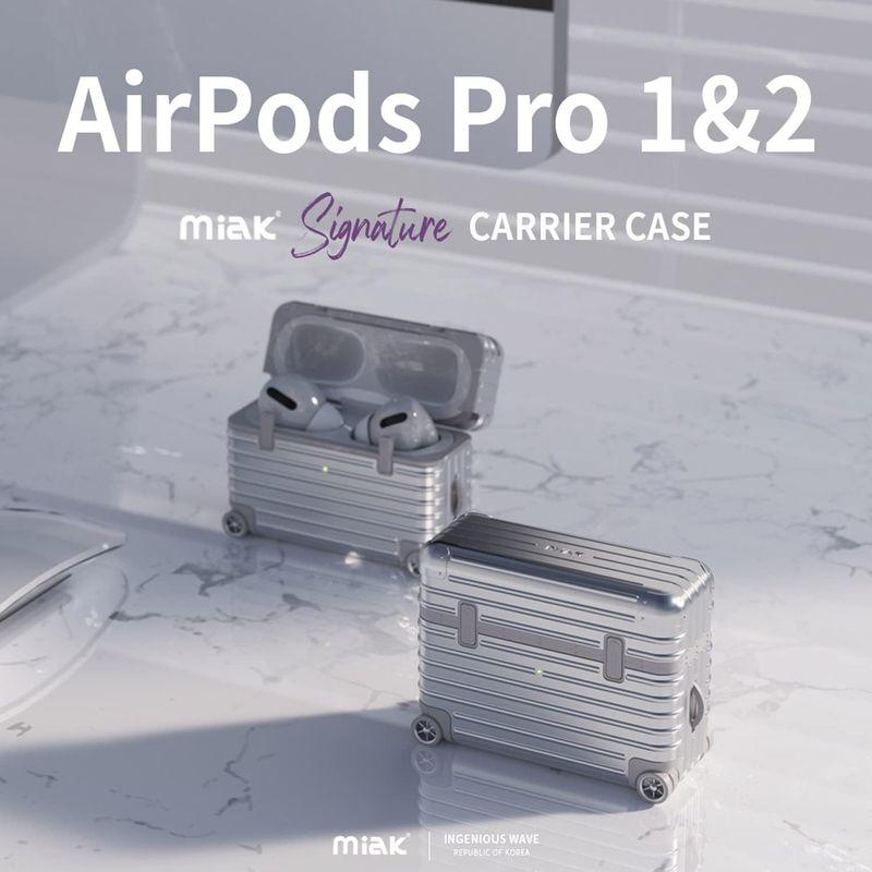 miak AirPods Pro (第2世代/第1世代）ケース カバー キャリーケース ハードケース スピーカーホール LED表示対応｜haru-online｜02