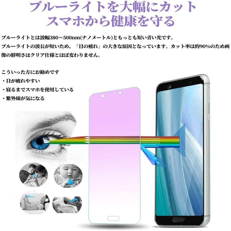 ブルーライトカット AQUOS Sense3 plus ガラスフィルム ブルーライト アクオスセンス3 プラス SHV46 SH-RM11｜haru-online｜08