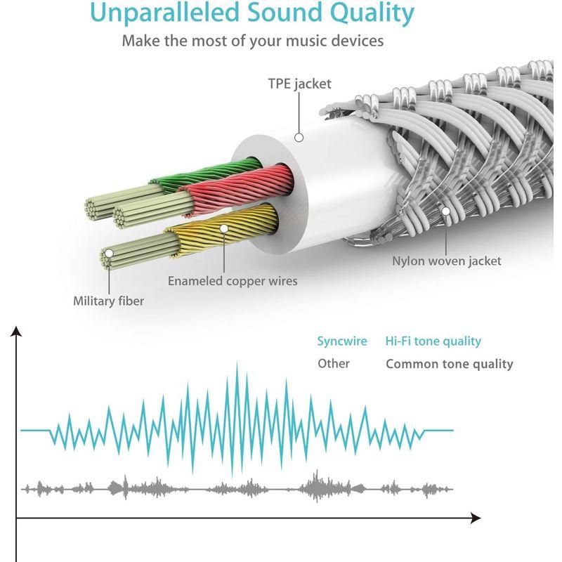Syncwire 2m オーディオケーブル ナイロン編み Auxケーブル 標準3.5mm ステレオミニプラグ 車/iPhone/Androi｜haru-online｜07