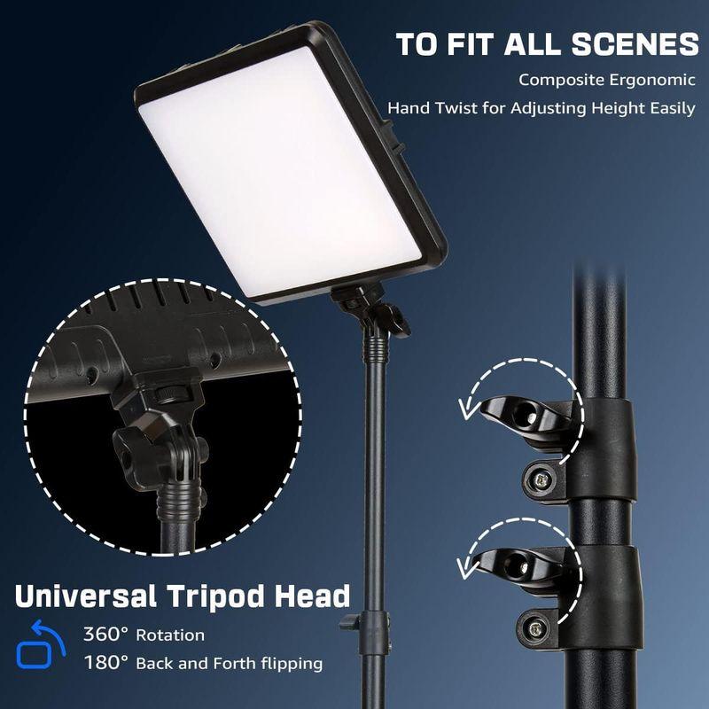 NiceVeedi 2パック撮影用ライト LEDビデオライト 写真スタジオ NiceVeedi 2パック撮影用ライト LEDビデオライト 写真スタジオ